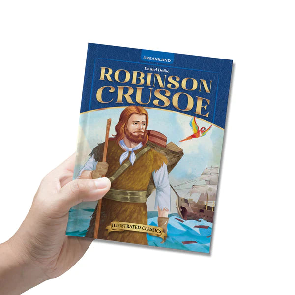 Robinson Crusoe- Illustrated Abridged Classics for Children with Practice Questions