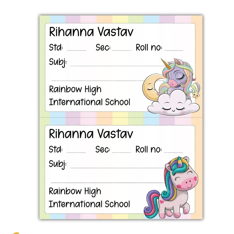 Personalised School Book Labels (Cod Not Available)