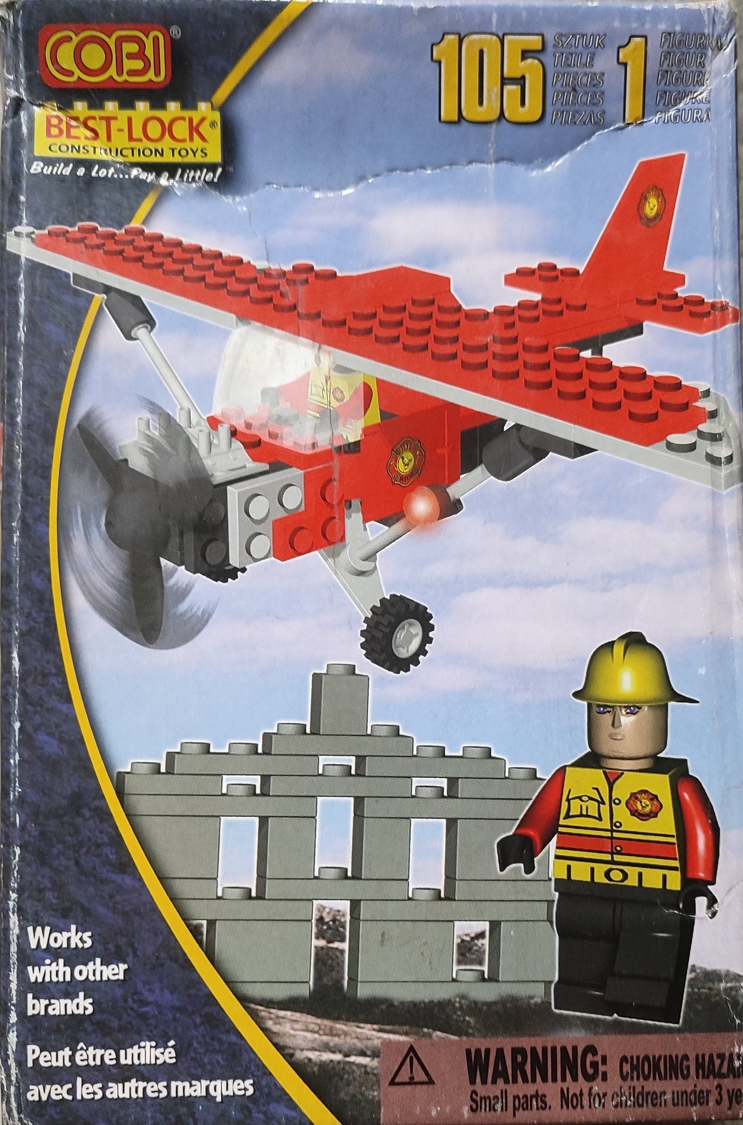 COBI BEST LOCK 105 PC RED BI PLANE MODEL , CONSTRUCTION BLOCKS LEGO COMPATIBLE, NON TOXIC