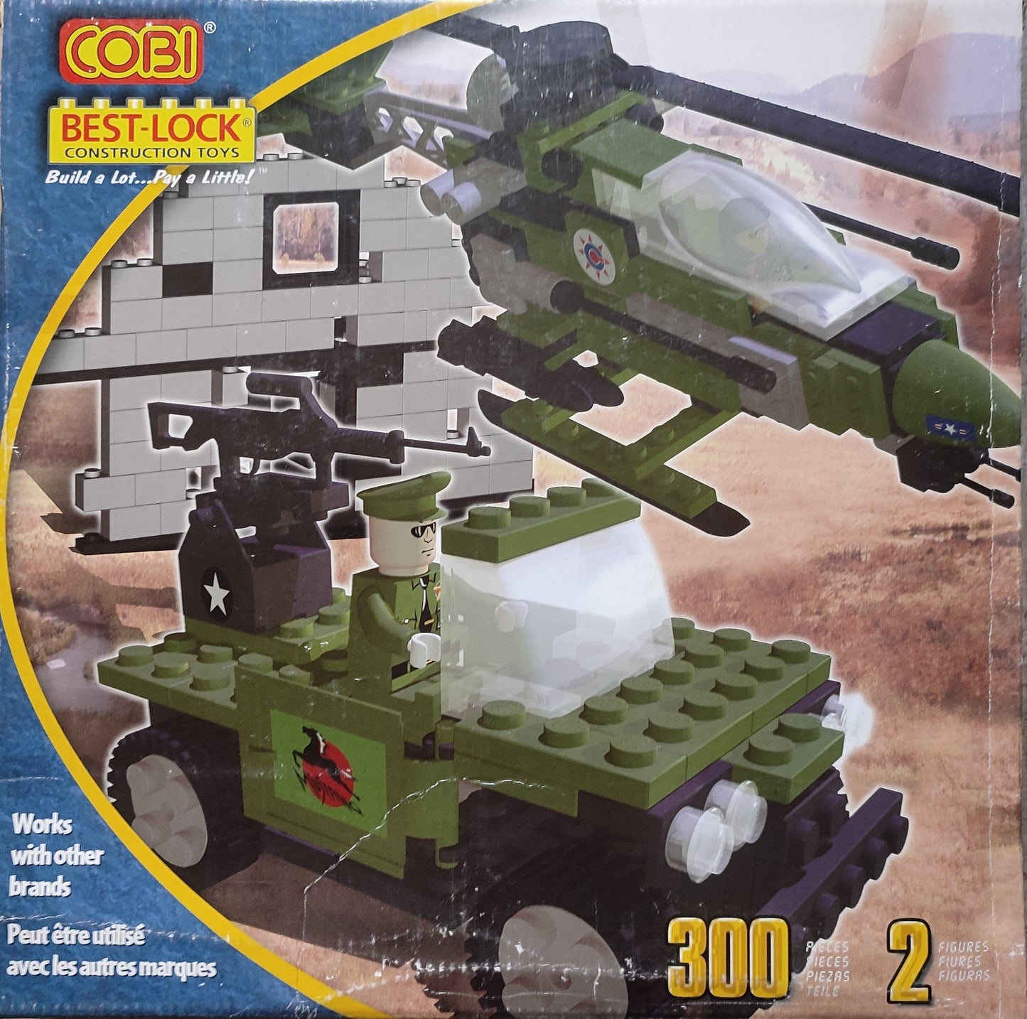 COBI BEST LOCK 300 PCS MILITARY CONSTRUCTION BLOCK TOYS , HELICOPTER, JEEP LEGO COMPATIBLE Non Toxic
