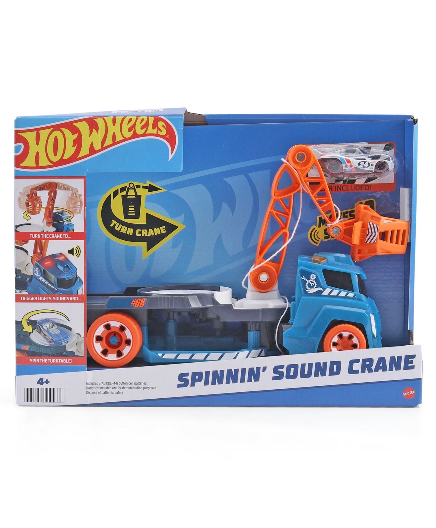 Hot Wheels Spinning Sound Crane Vehicle