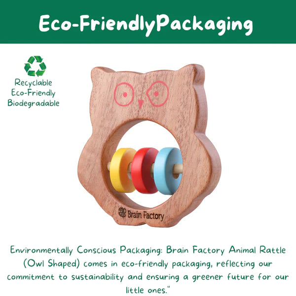 Neem Wood Owl Rattle Teether