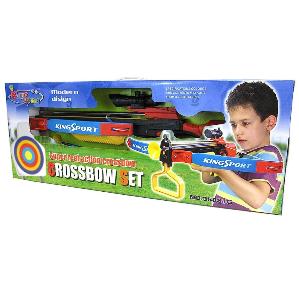 Realistic Crossbow Set with Safe Suction Darts and Laser Target - Big Size