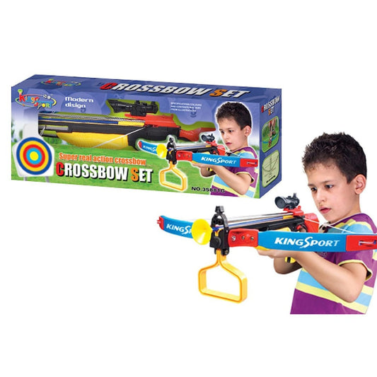 Realistic Crossbow Set with Safe Suction Darts and Laser Target - Big Size