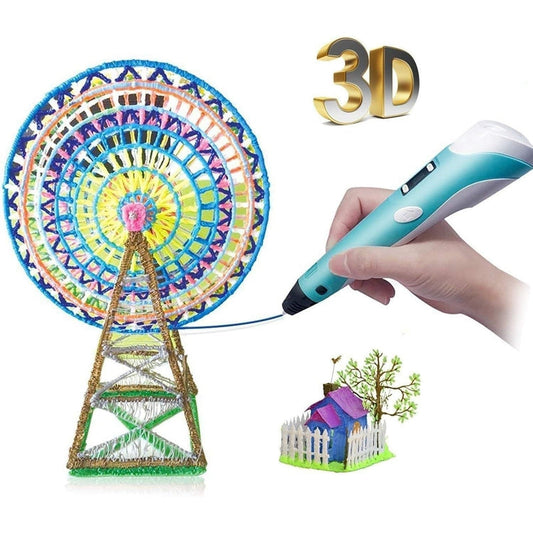 3D Pen-2 Intelligent Printing Pen Drawing Toy With 1.75MM PLA Filaments - Refills 10mm Each