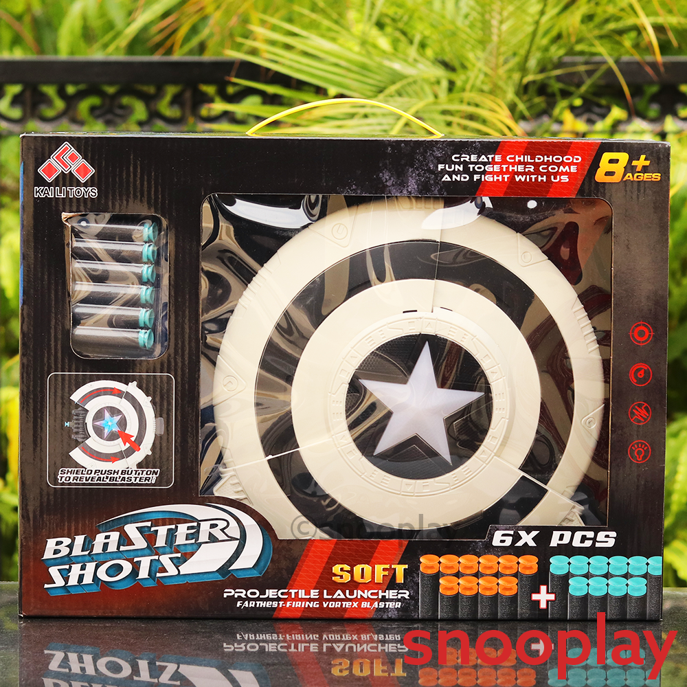 Shield Blaster Shots Projectile Launcher with 6 Darts