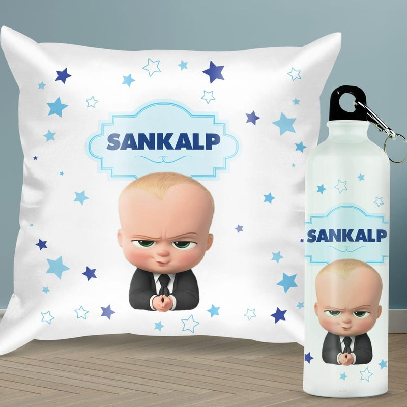 Personalised Cushion & Sipper Combo (Cod Not Available)