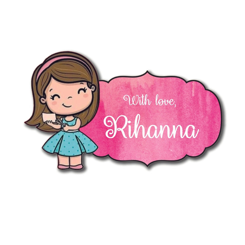 Personalised Gift Shape Sticker (Cod Not Available)