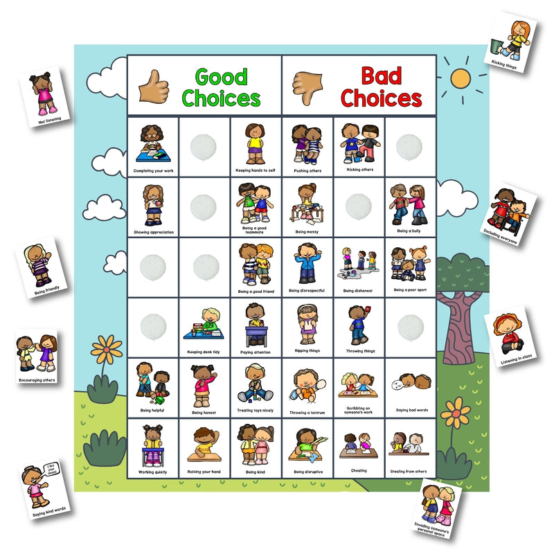 Personalised Good Choices vs Bad Choices Activity (Cod Not Available)