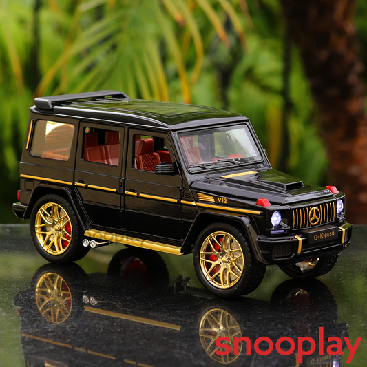 Mercedes G Class (Gold Alloy) Diecast Car with Openable Parts, Lights and Sounds - Scale 1:24