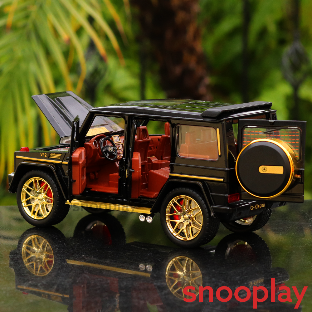 Mercedes G Class (Gold Alloy) Diecast Car with Openable Parts, Lights and Sounds - Scale 1:24