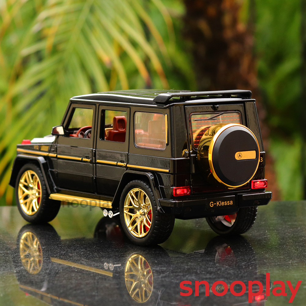 Mercedes G Class (Gold Alloy) Diecast Car with Openable Parts, Lights and Sounds - Scale 1:24