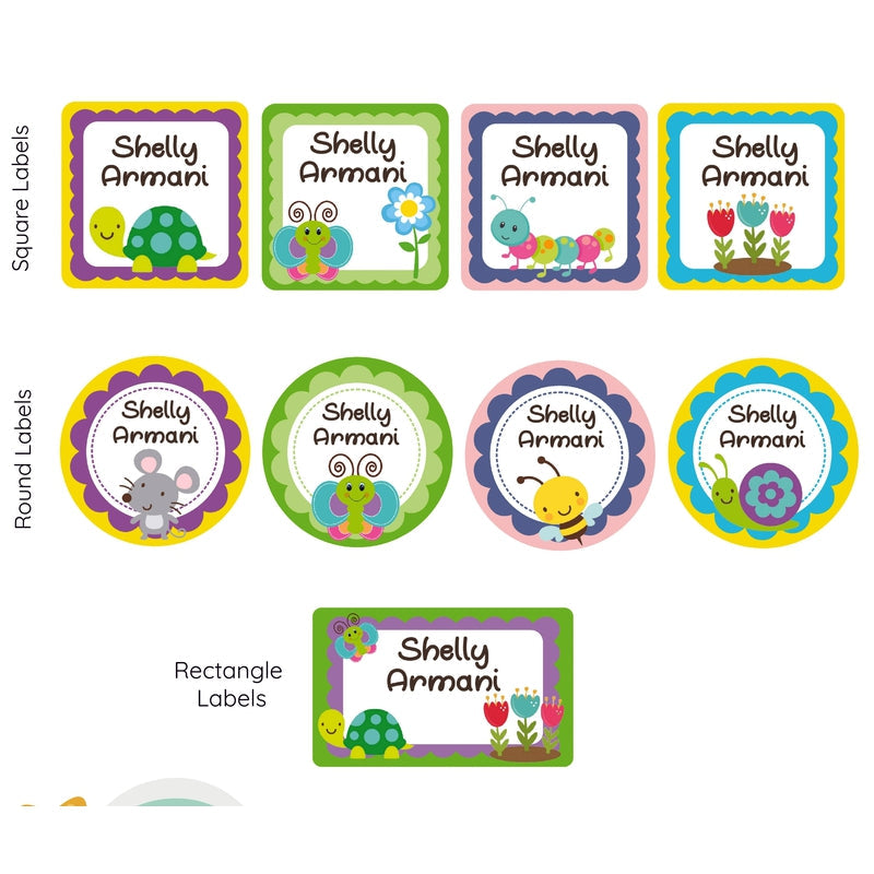 Personalised Mixed Shape Labels (Cod Not Available)