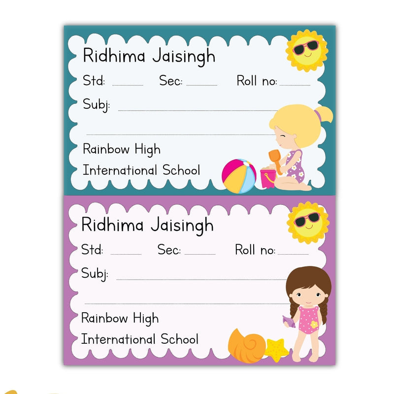 Personalised School Book Labels (Cod Not Available)