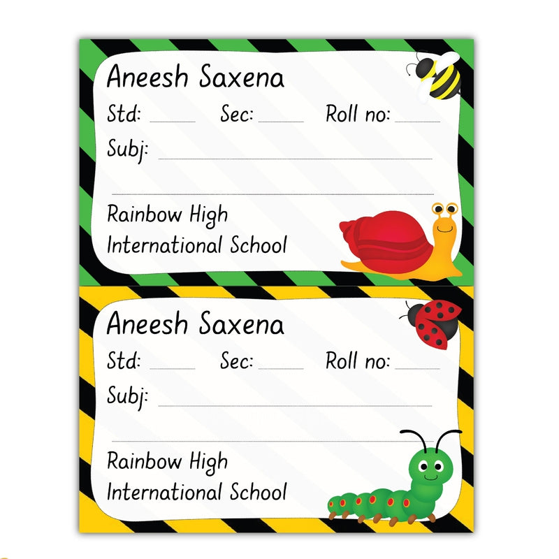 Personalised School Book Labels (Cod Not Available)