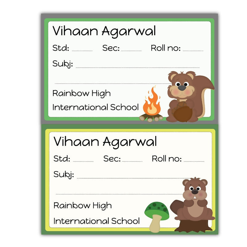 Personalised School Book Labels (Cod Not Available)