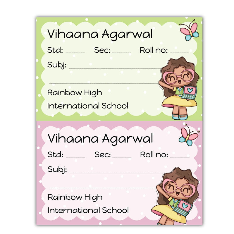 Personalised School Book Labels (Cod Not Available)