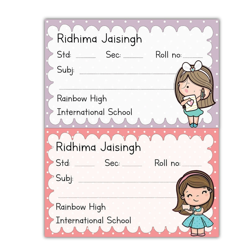 Personalised School Book Labels (Cod Not Available)