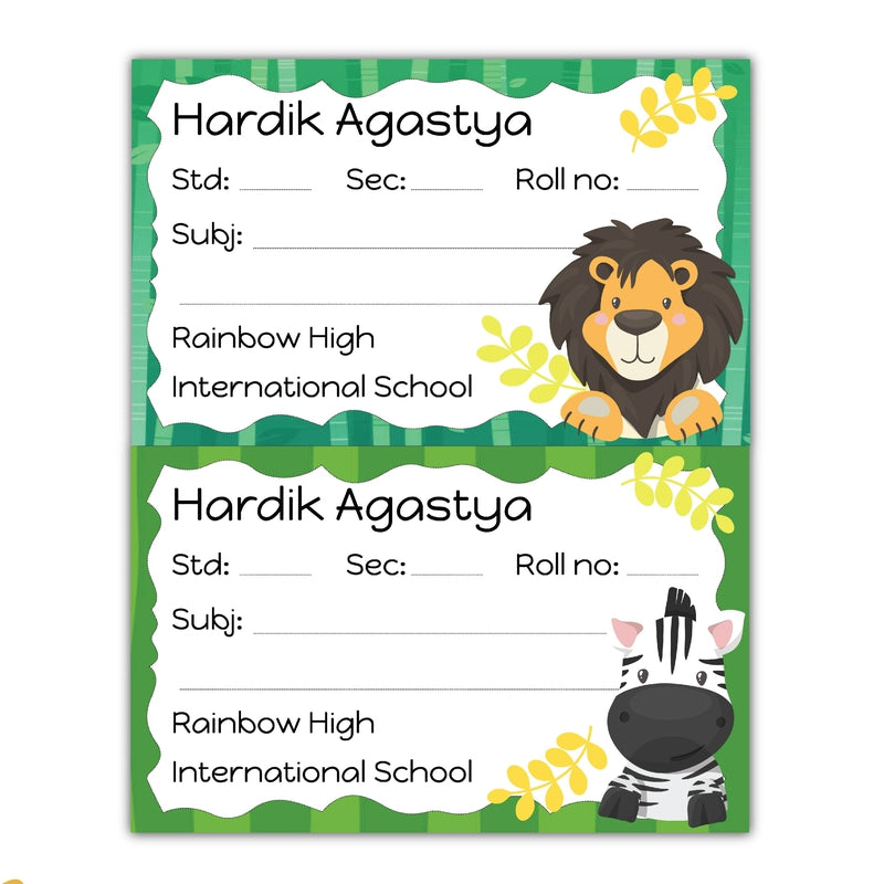 Personalised School Book Labels (Cod Not Available)