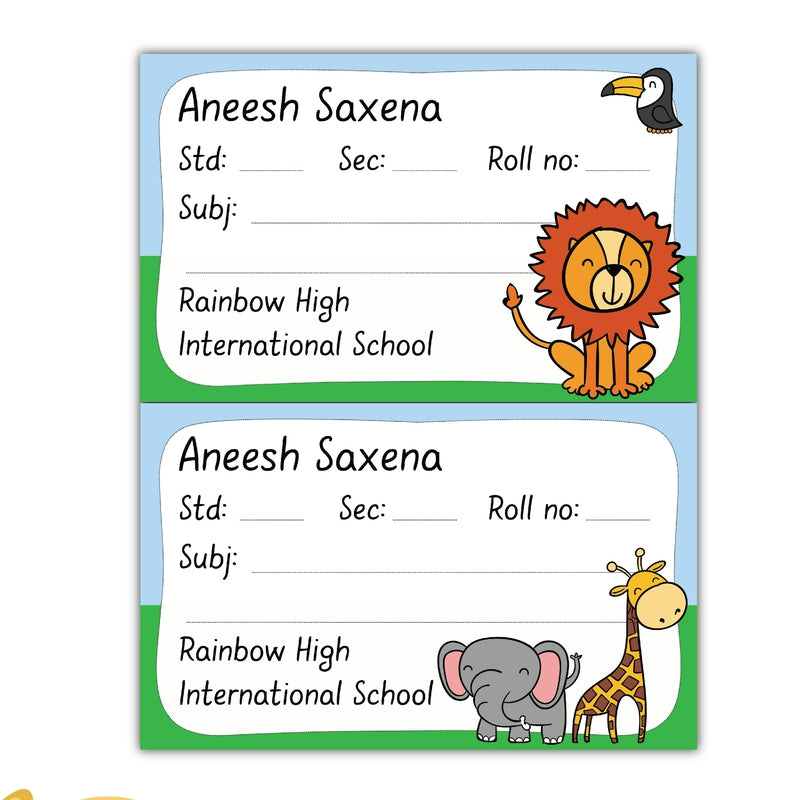 Personalised School Book Labels (Cod Not Available)