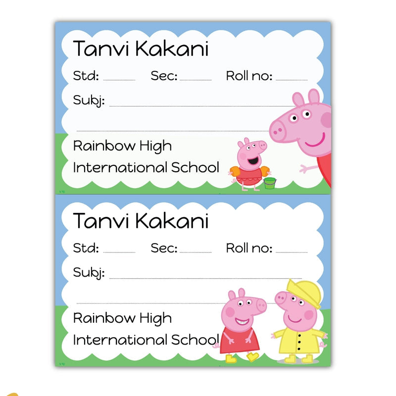 Personalised School Book Labels (Cod Not Available)