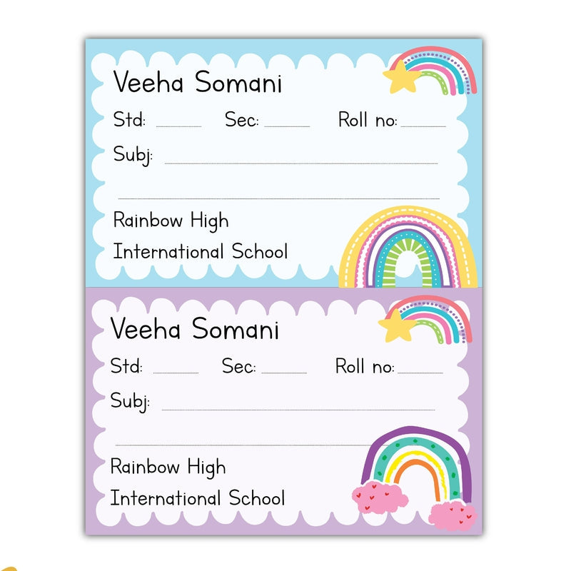 Personalised School Book Labels (Cod Not Available)