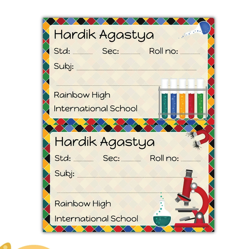 Personalised School Book Labels (Cod Not Available)