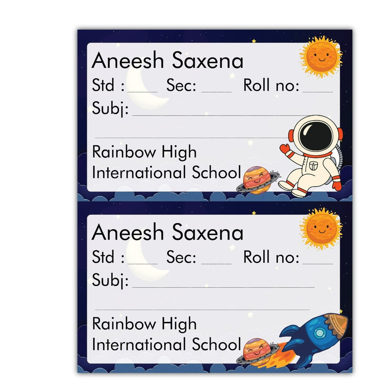 Personalised School Book Labels (Cod Not Available)