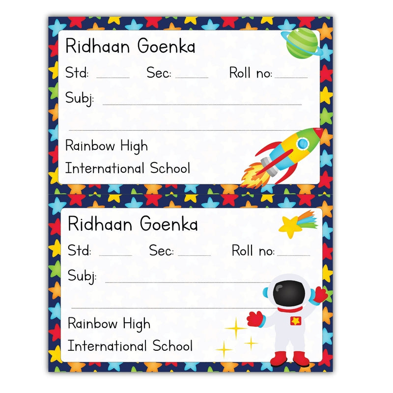 Personalised School Book Labels (Cod Not Available)