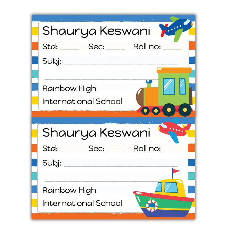 Personalised School Book Labels (Cod Not Available)