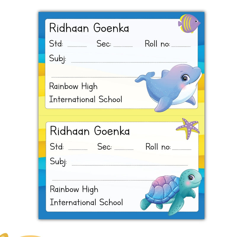 Personalised School Book Labels (Cod Not Available)