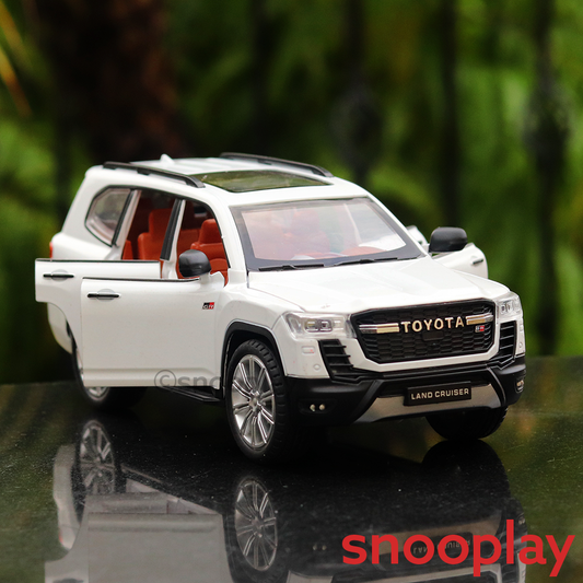 Toyota Land Cruiser Diecast Car with Openable Parts and Lights and Sounds (Scale 1:24) - Assorted Colours