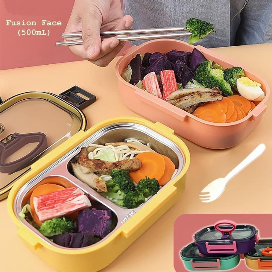 Lunch Box 2 Compartment Insulated Lunch Box Stainless Steel Tiffin Box