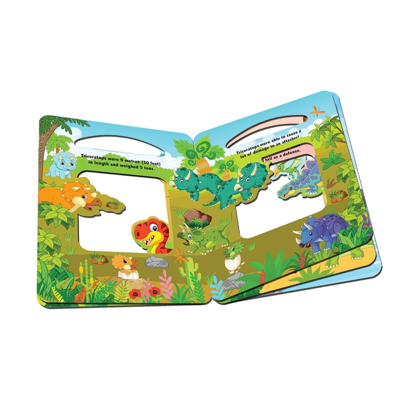 Window Cut Board Book - In the Dinosaurs world