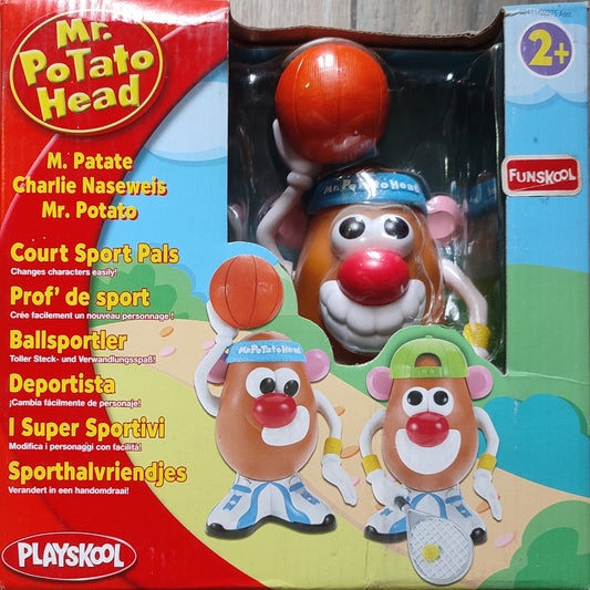 HASBRO  PLAYSKOOL MR POTATO HEAD BASKETBALL PLAYER & TENNIS PLAYER SET RARE CREATIVE TOY FOR KIDS