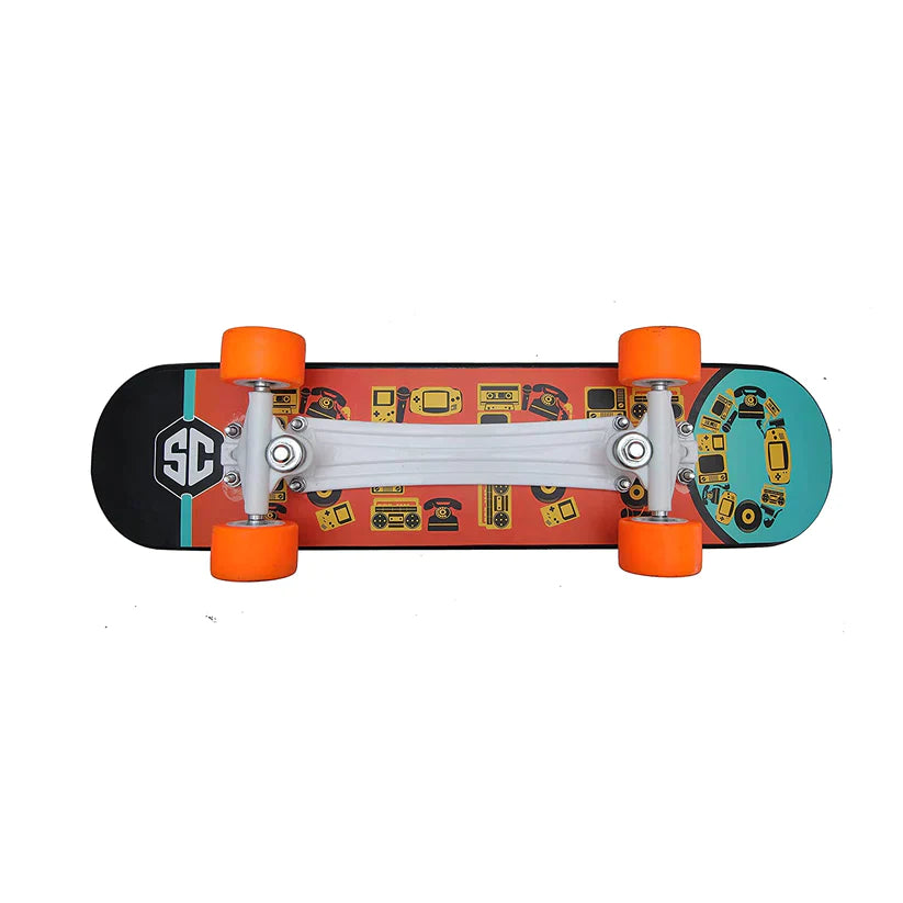 Skateboard (Retro Radio) Specially - Designed With A Pro Pattern (7 Years - Grown Ups)