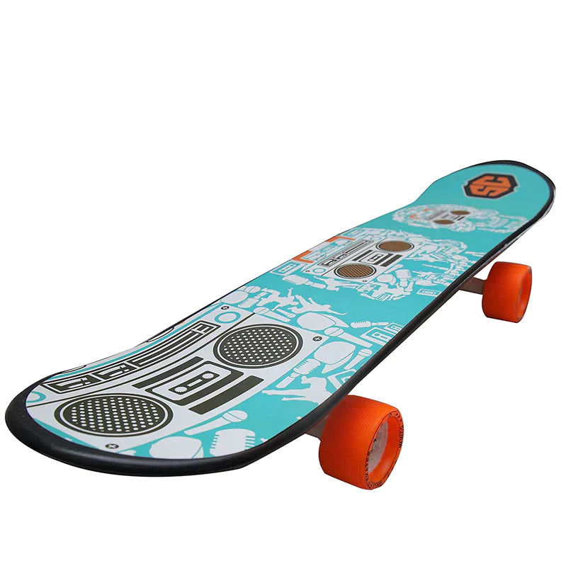 Skateboard (Retro Radio) Specially - Designed With A Pro Pattern (7 Years - Grown Ups)